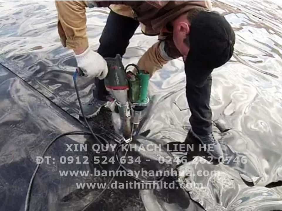 Máy hàn đùn LST610A hàn bạt nhựa HDPE ao nuôi tôm